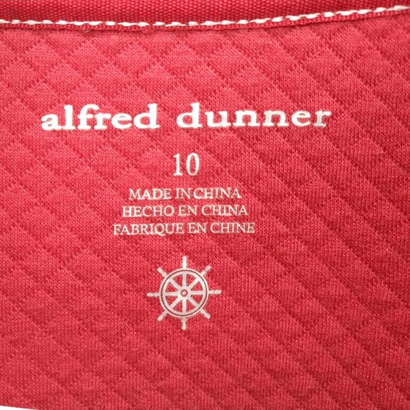 Alfred Dunner Red Quilted Vest Women’s Size 10 Full Zip Sleeveless Jacket - Picture 4 of 8
